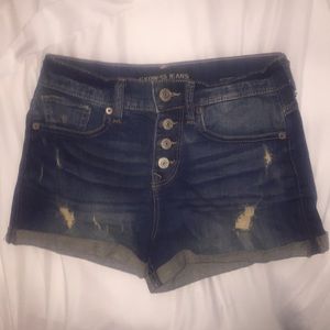 EXPRESS high waisted denim shorts